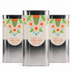 AOVE Puerta de Las Villas Picual Envero Ecológico 5 litros. Lata. Caja 3 Unds.