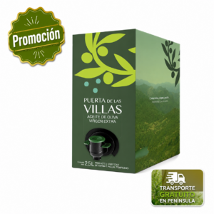 AOVE Puerta de Las Villas Picual Temprano. Bag in Box 2,5 litros. Caja de 4 Unds.
