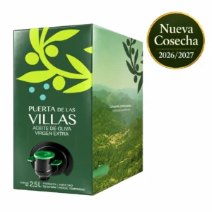 AOVE Picual Temprano Bag in Box de 2,5 litros Puerta de Las Villas con reclamo Nueva Cosecha 2026/2027.