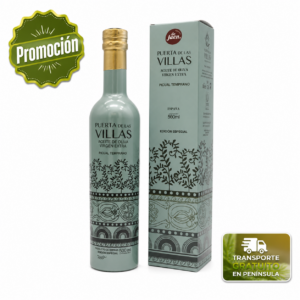 AOVE Puerta de Las Villas Picual Temprano 500 ml. Edición especial estuchada. Caja de 6 Unds.
