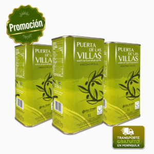 AOVE Puerta de Las Villas - Picual Envero. Lata de 1 litro. Caja de 8 Unds.