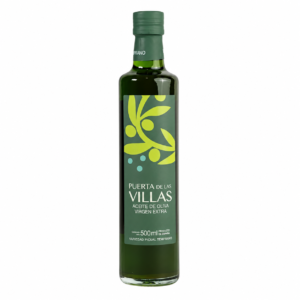 Botella dórica de 500 ml de aceite de oliva virgen extra Picual Temprano Puerta de Las Villas