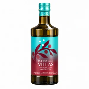 Virgen Extra Coupage de Picual Temprano y Arbequina. Disponible en caja de seis botellas de 500 ml.