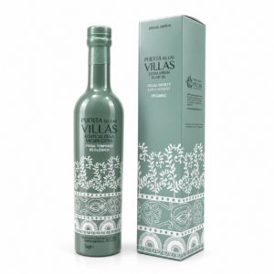 Edición Especial Temprano Ecológico de Puerta de Las Villas en botella Liberty de 500 ml junto a su estuche