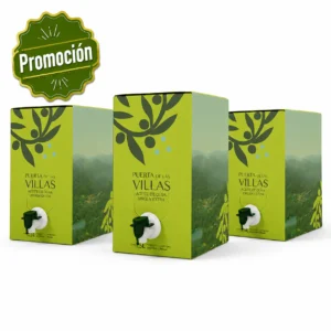 AOVE Puerta de Las Villas Picual. Bag in Box de 5 litros. Caja de TRES Unds.
