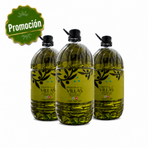 AOVE Puerta de Las Villas - Picual 5 litros. PET - Caja de TRES Unds.