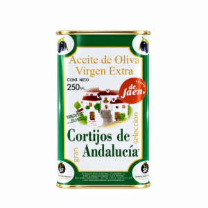 AOVE Picual de Jaén Cortijos de Andalucía en lata de 250 ml.